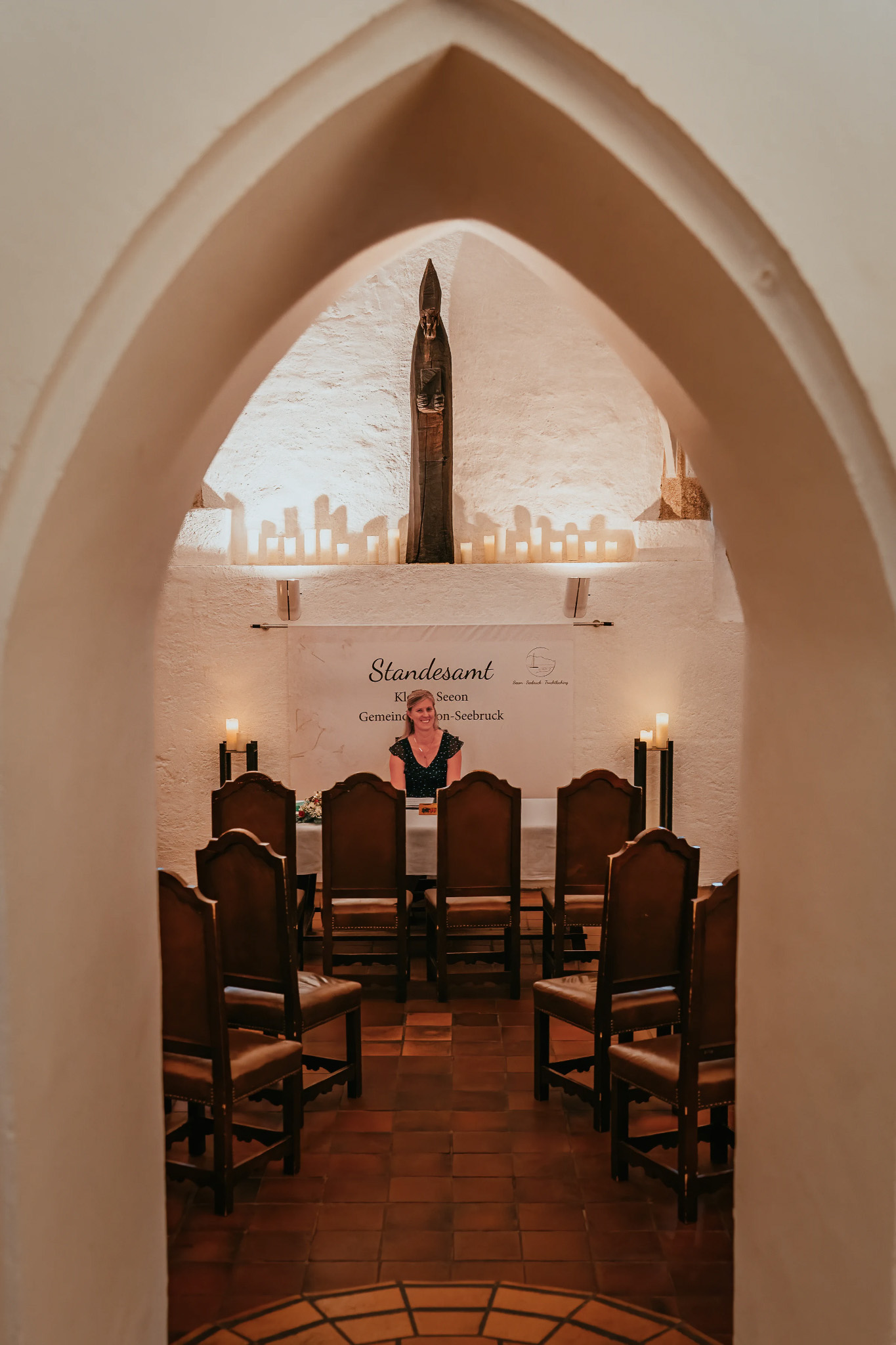 Gotischer Keller im Kloster Seeon als Trauraum des Standesamts Seeon-Seebruck