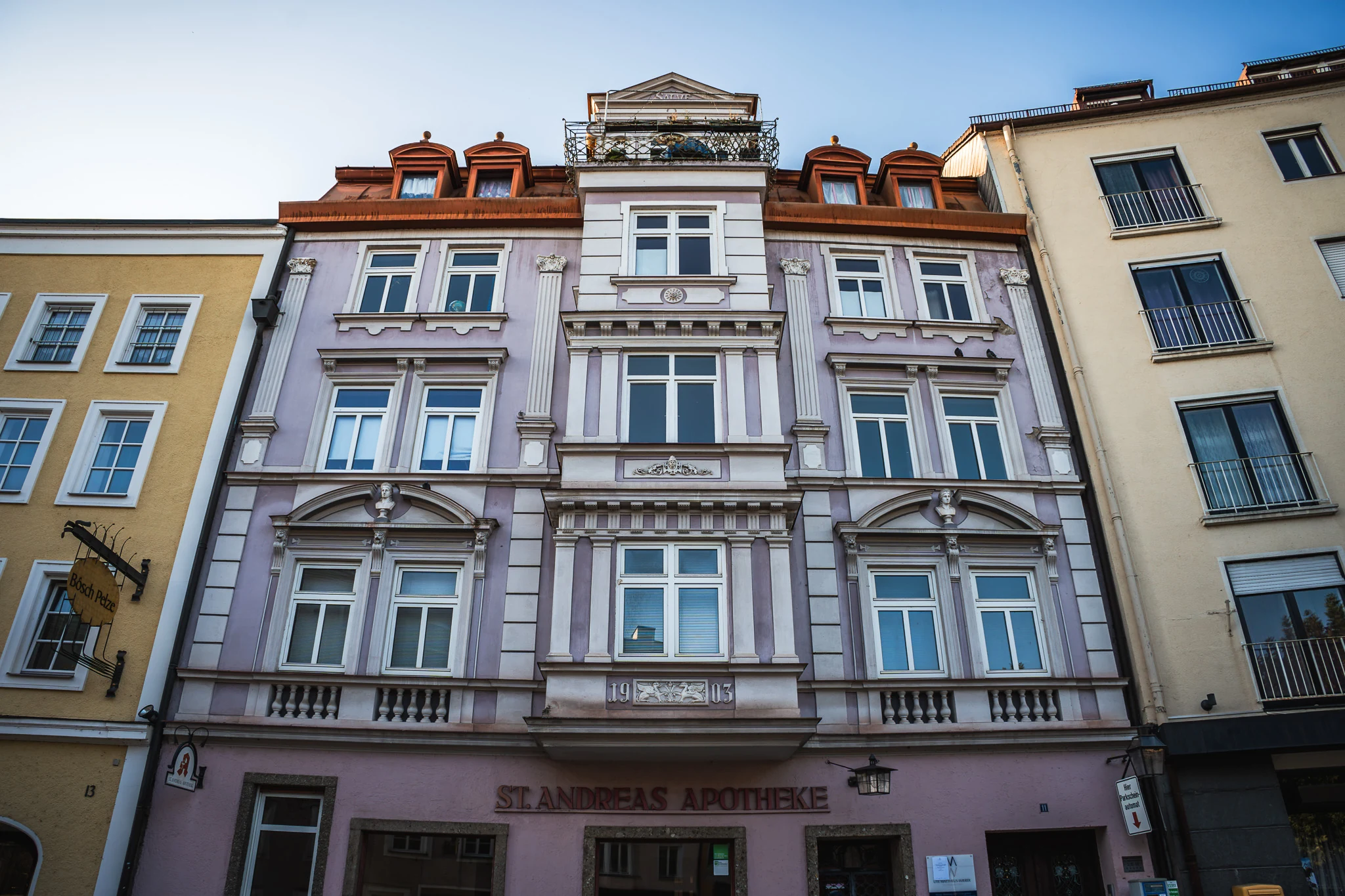 Historische Fassade in der Trostberger Altstadt